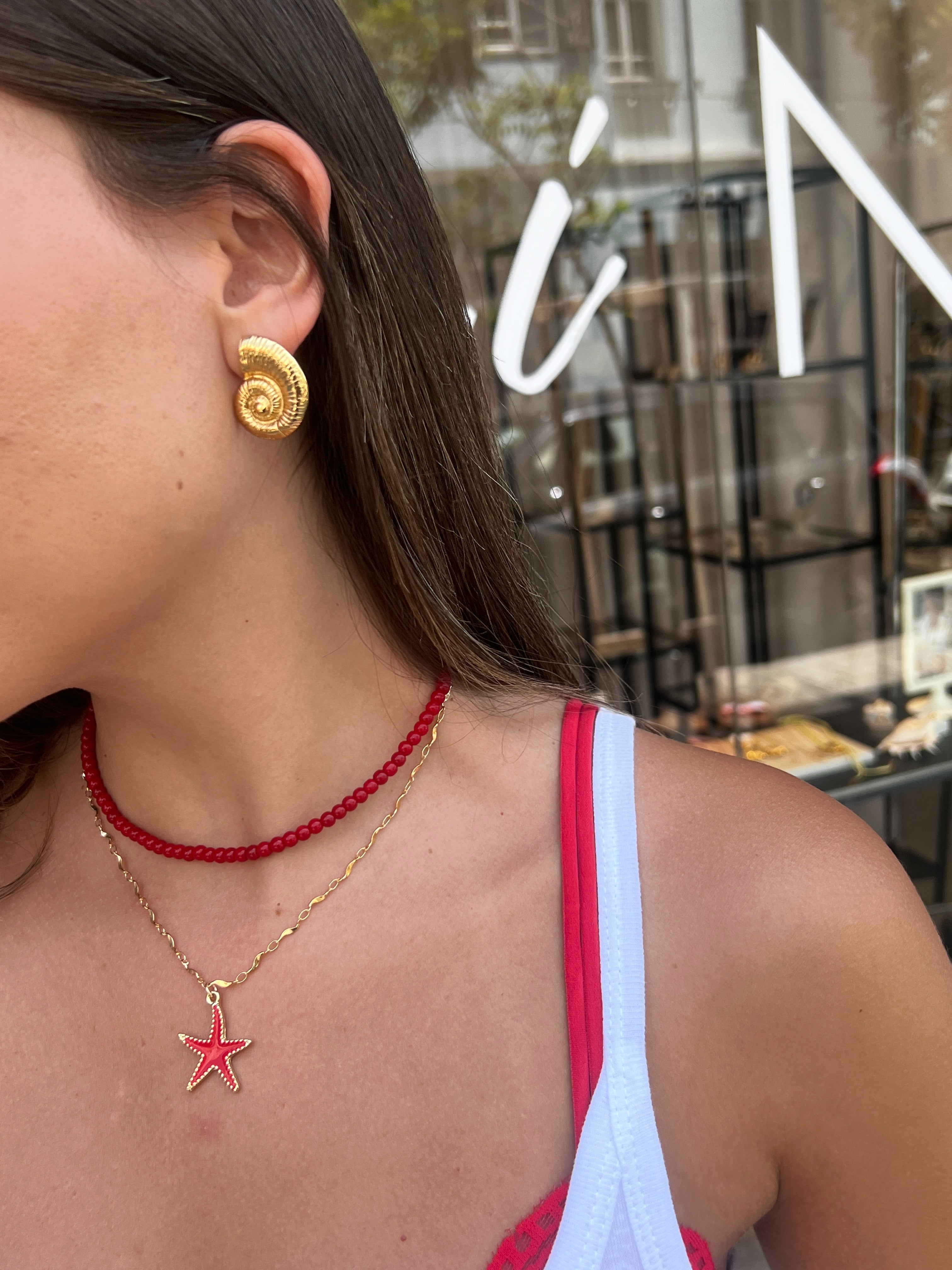 עגילי Shell Earrings צדף