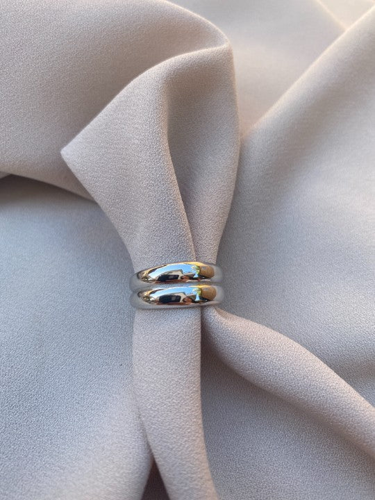 טבעת Double Drop כסף