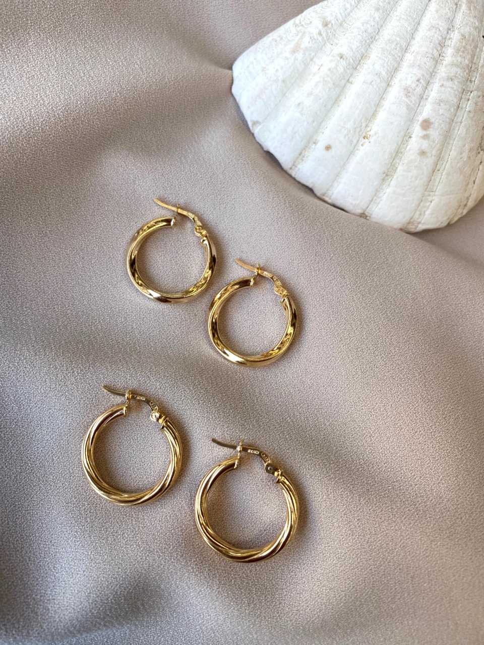 עגילי Spiral Gold זהב